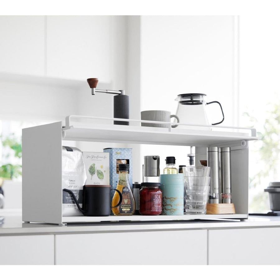 tower 前が開くキッチンカウンター上収納ラック D24