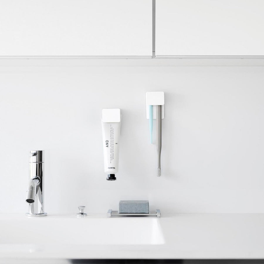 Tower Film Hook Insertion Toothbrush &amp; Tube Holder, Set of 2, W4