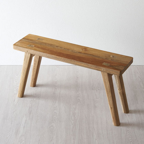 Wood bench, antique teak, width 75.5cm