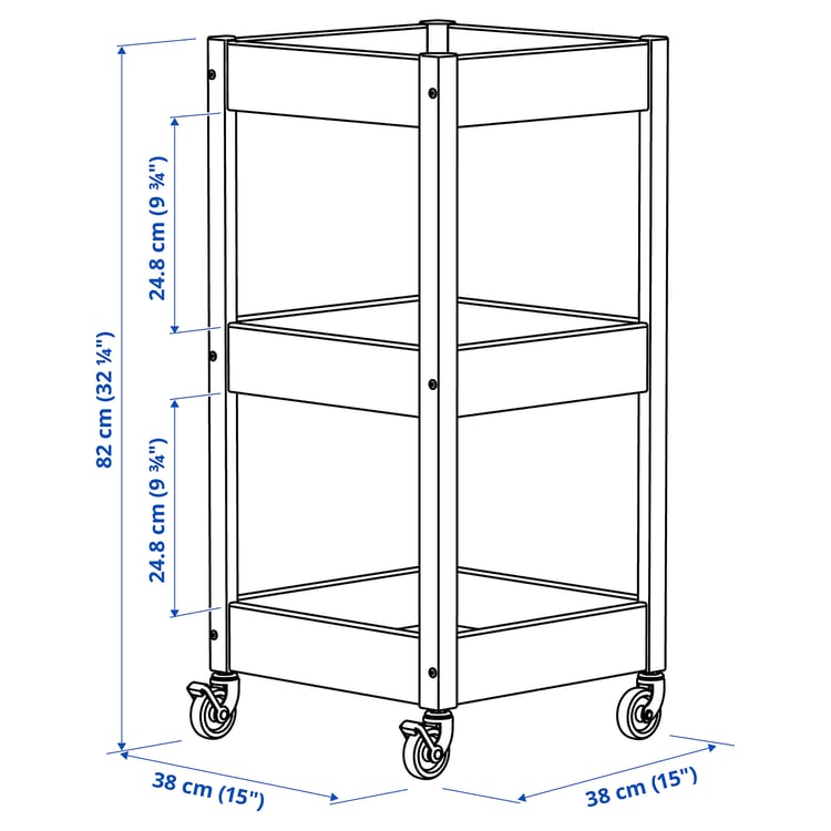 IDÅSEN drawer unit on castors