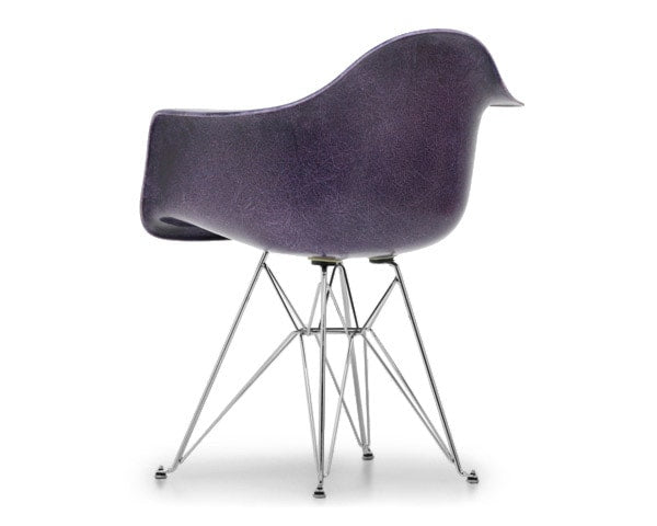 Fiberglass Arm Shell Chair PURPLE