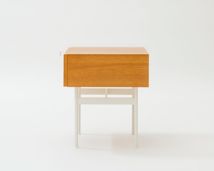 Pierre Paulin F181 Drawer Table Oak