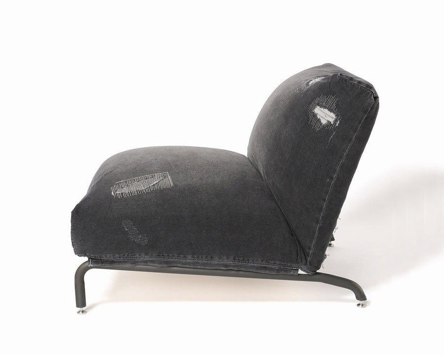 RODEZ CHAIR BLACK DAMAGE DENIM Rod chair black damage denim