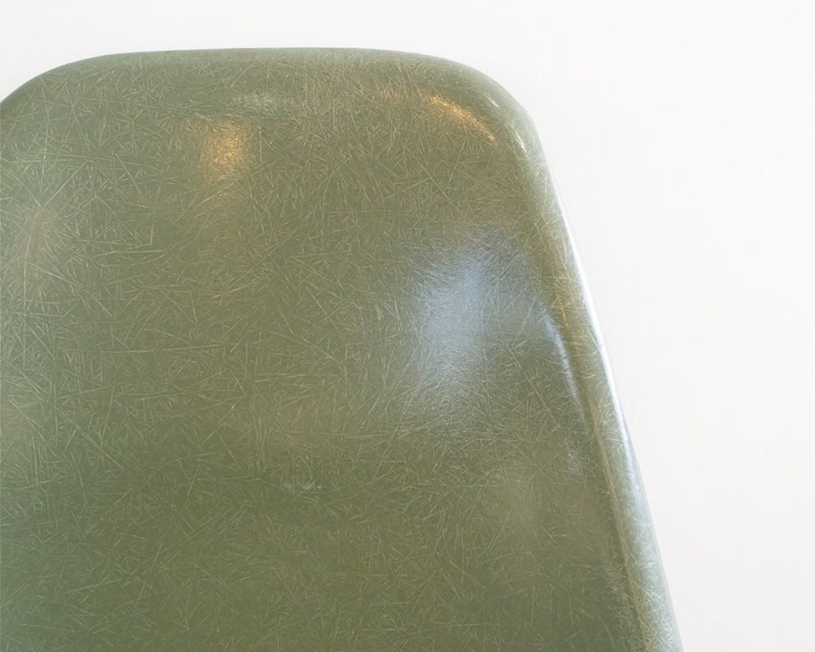 Eames side shell chair, amber