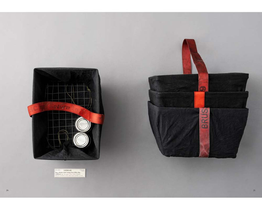 RECT. BASKET with VINTAGE POST OFFICE BAG