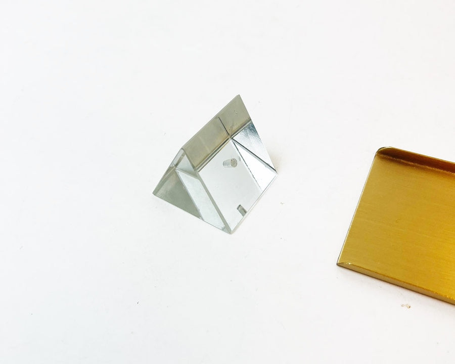 PRISM INCENSE HOLDER W BRASS TRAY