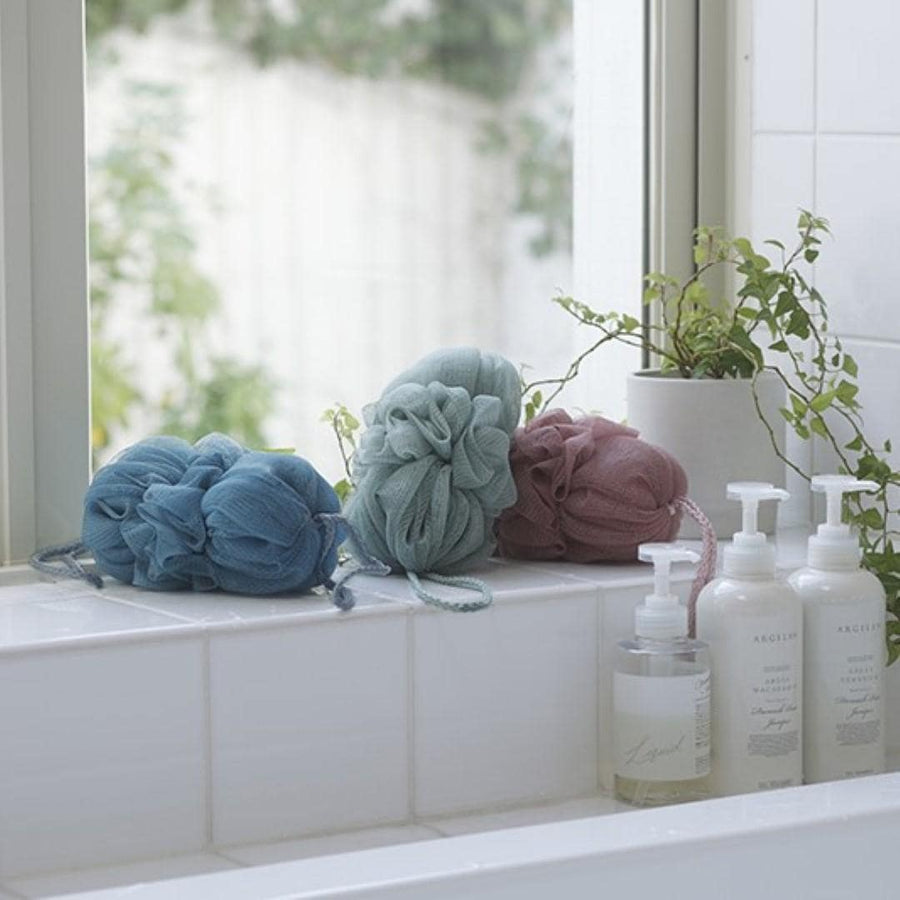 Soap balls that can also be used to wash your back