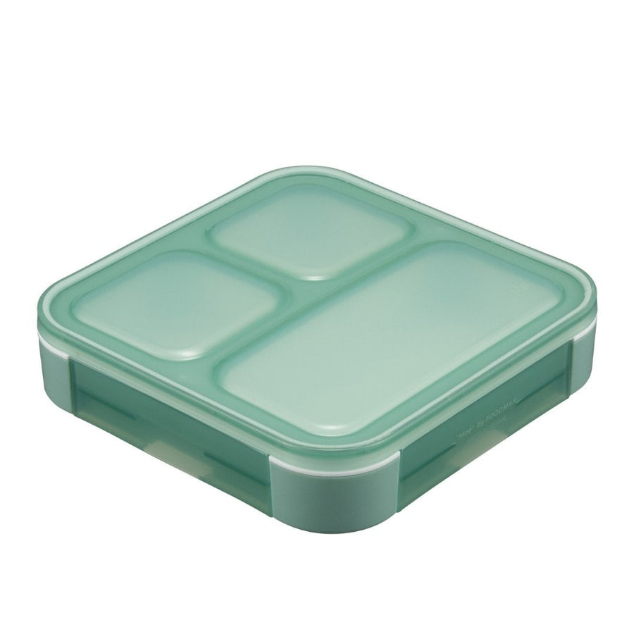 FOODMAN Antibacterial Slim Bento Box (500ml), Case, and Chopsticks (3-Piece Set)