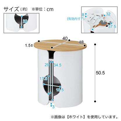 Side table with pet house (AW10GY)