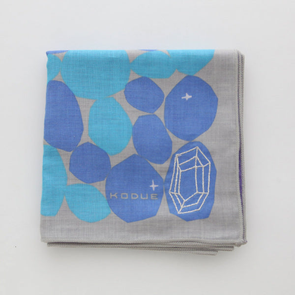 Hibino Kodue Handkerchief STONE Blue