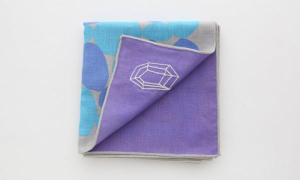Hibino Kodue Handkerchief STONE Blue