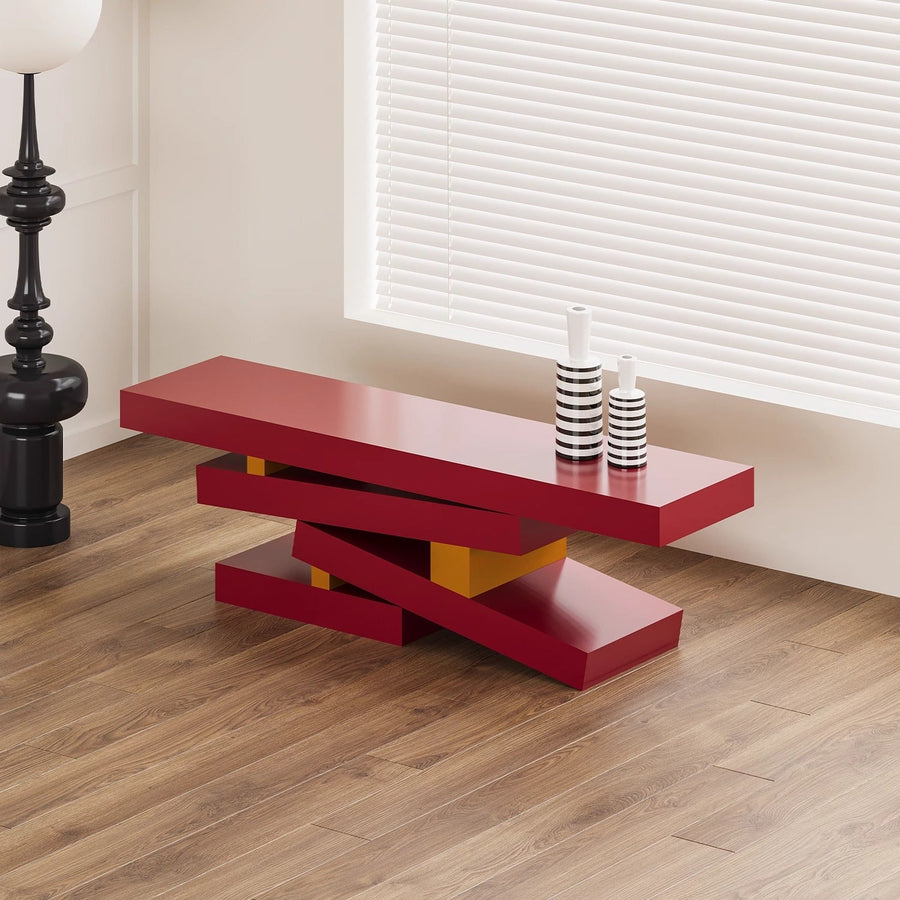Memphis Style Wooden Bench