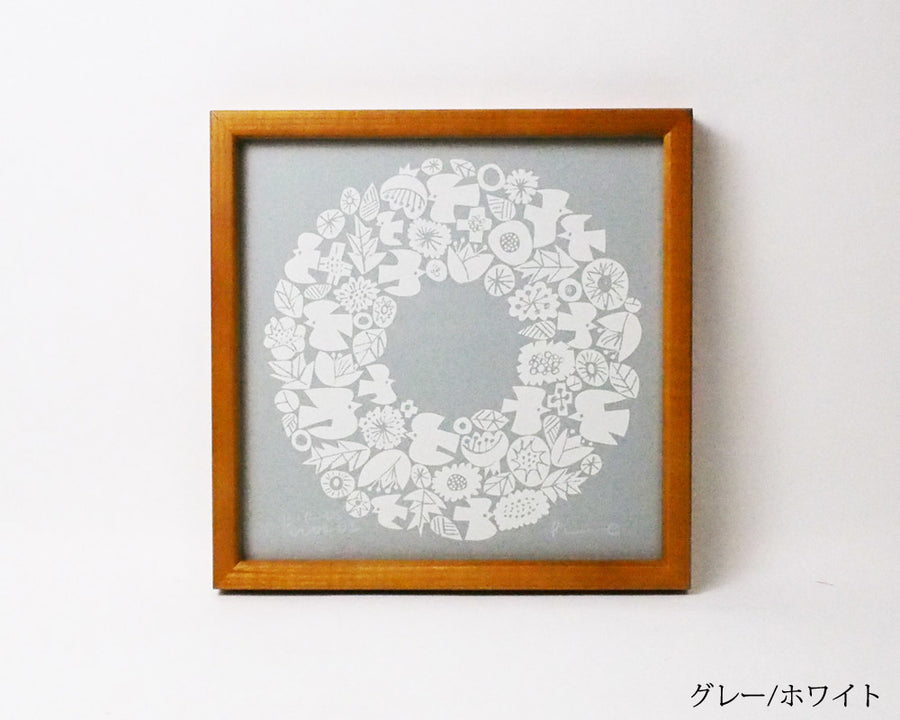 SILK SCREEN with FRAME WREATH シルクスクリーン リース