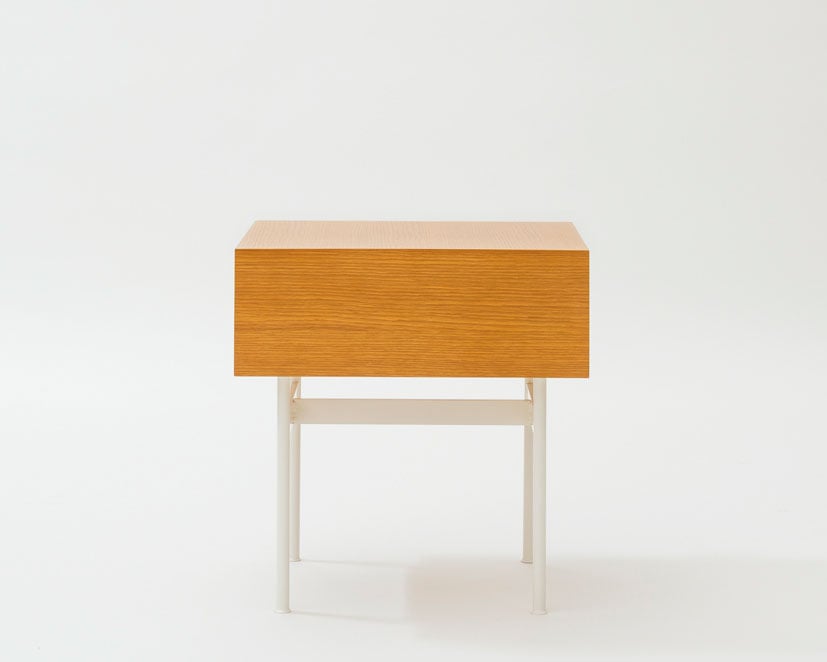 Pierre Paulin F181 Drawer Table Oak