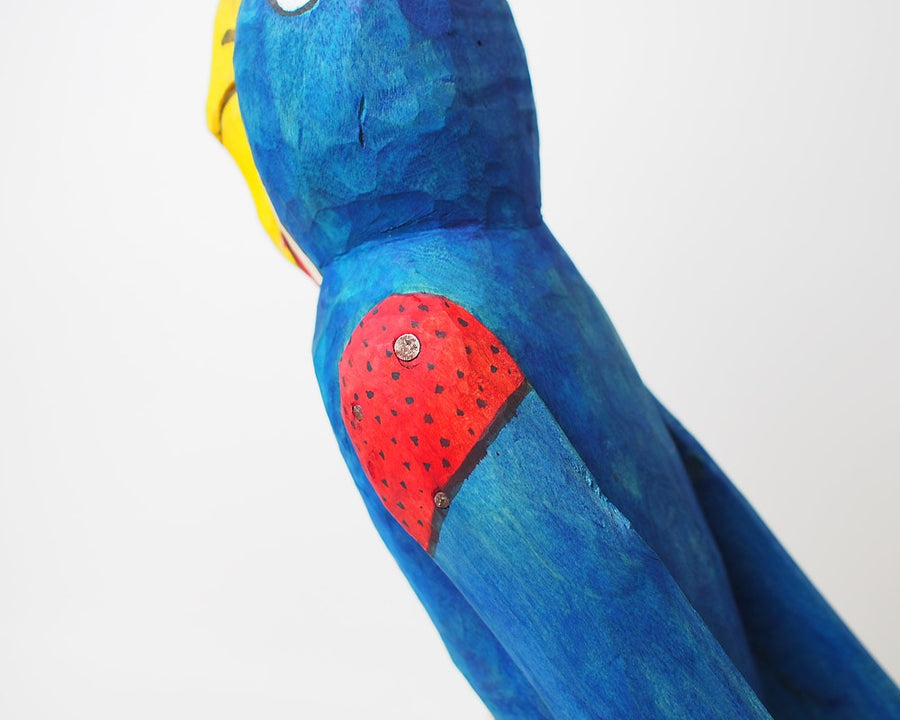 Wood Carving Parakeet ウッドカービング インコ
