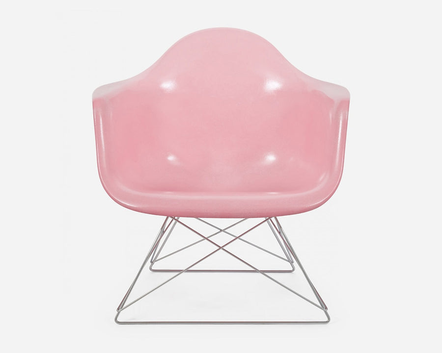 Fiberglass Arm Shell Chair PINK