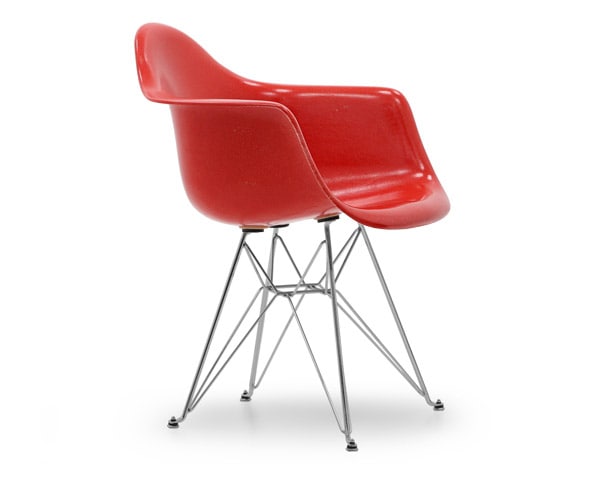 Fiberglass Arm Shell Chair RED レッド