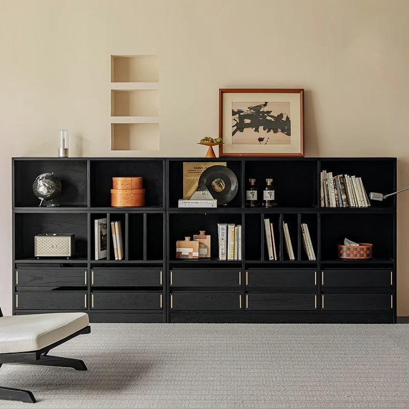 White ash wood combination cabinet