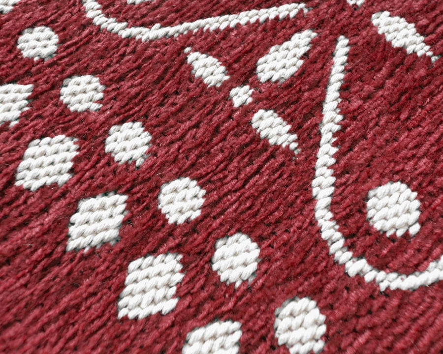 Cross Bandana Rug Burgundy クロスバンダナラグ バーガンディ 140×100cm