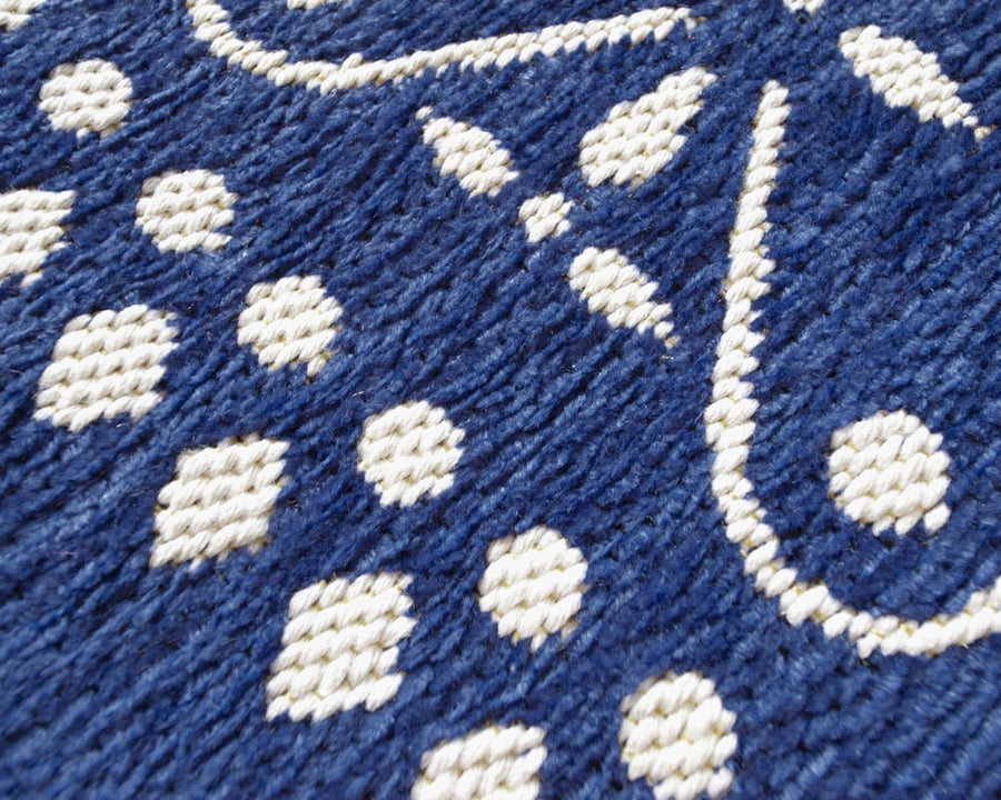 Cross Bandana Rug Navy クロスバンダナラグ ネイビー 200×200cm