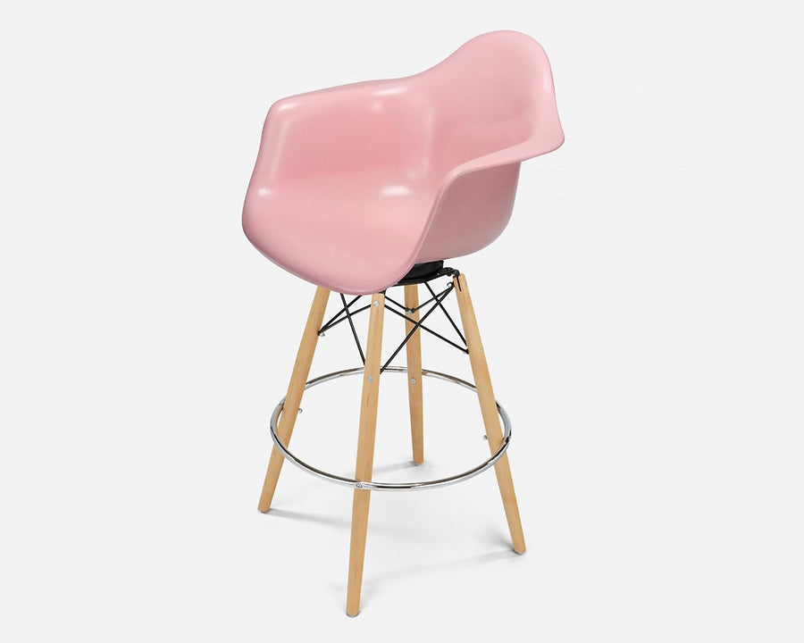 Fiberglass Arm Shell Chair PINK