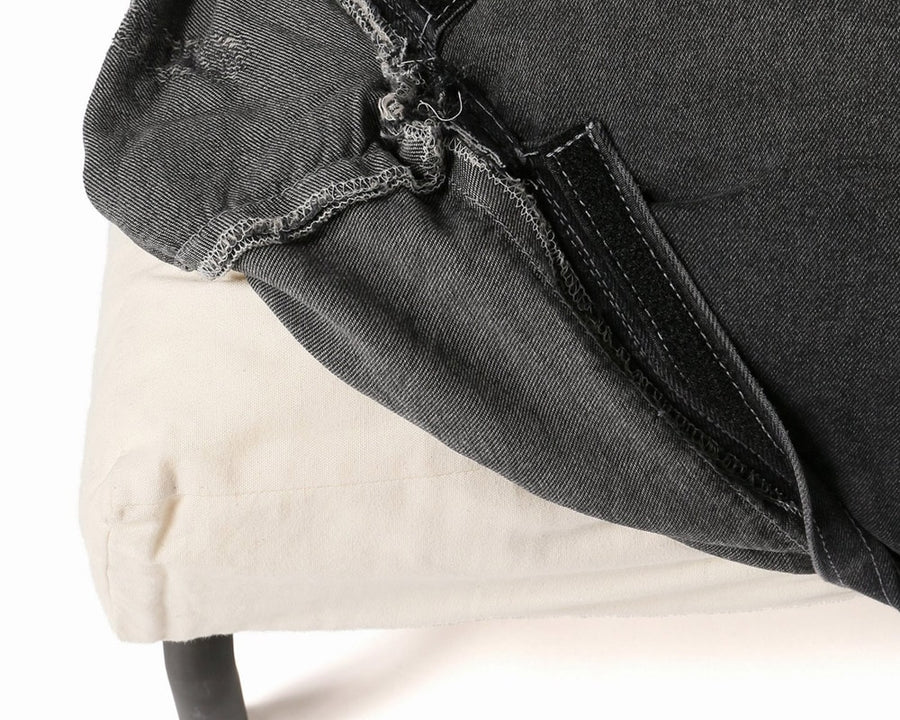 RODEZ CHAIR BLACK DAMAGE DENIM Rod chair black damage denim
