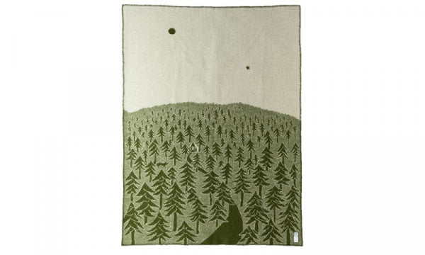 Wool Single Blanket 130x180cm HOUSE IN THE FOREST