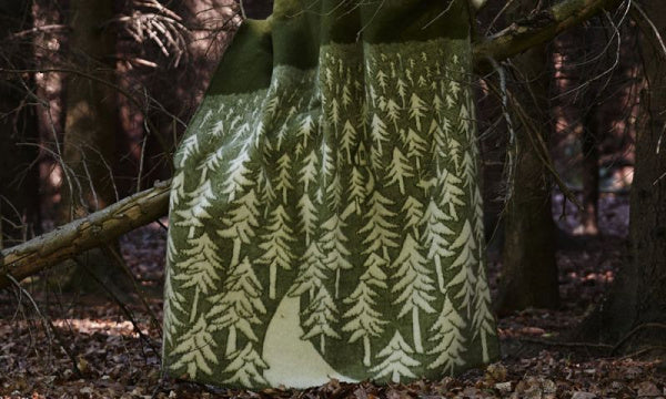Wool Single Blanket 130x180cm HOUSE IN THE FOREST