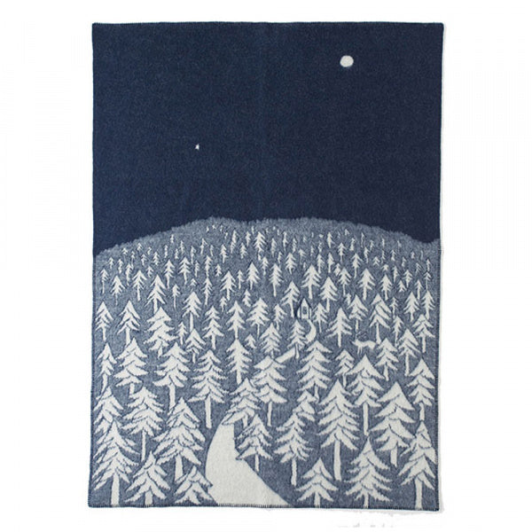 Wool Single Blanket 130x180cm HOUES IN THE FOREST