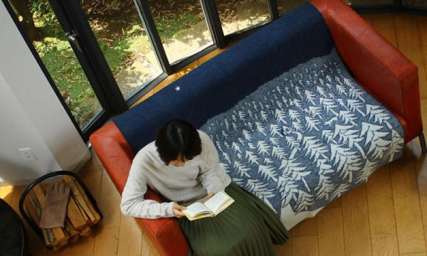 Wool Single Blanket 130x180cm HOUES IN THE FOREST