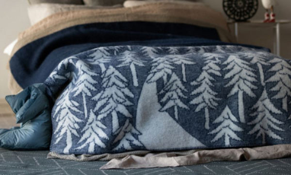 Wool Single Blanket 130x180cm HOUES IN THE FOREST