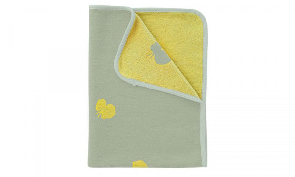 Chenille Cotton Blanket Mini 70x90cm CHOUCHO Olive Yellow