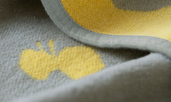 Chenille Cotton Blanket Mini 70x90cm CHOUCHO Olive Yellow