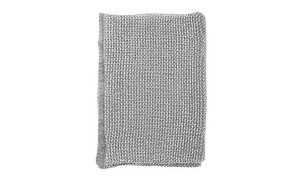 Cotton throw basket, 130x180cm, grey