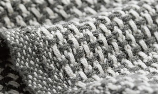 Cotton throw basket, 130x180cm, grey