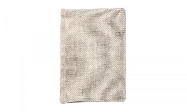 Cotton throw basket, 130x180cm, beige