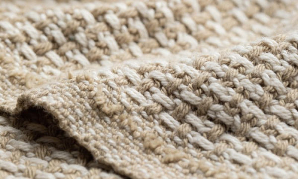 Cotton throw basket, 130x180cm, beige