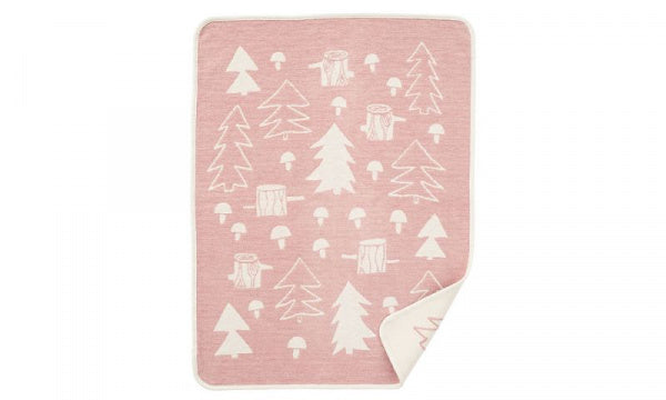 Chenille Cotton Blanket Mini 70x90cm Mushroom Pink