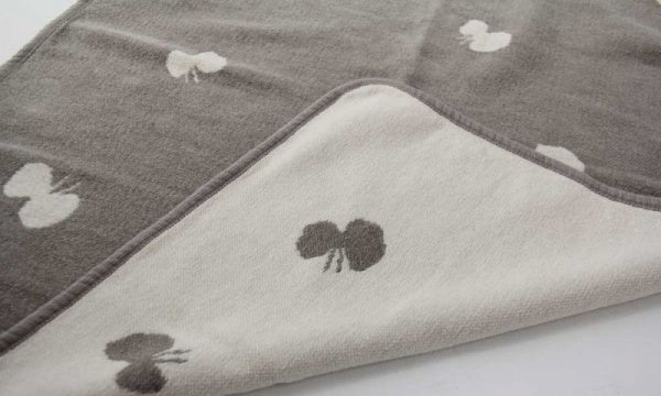 CHOUCHO Chenille Cotton Mini Blanket, 70x90cm, Gray