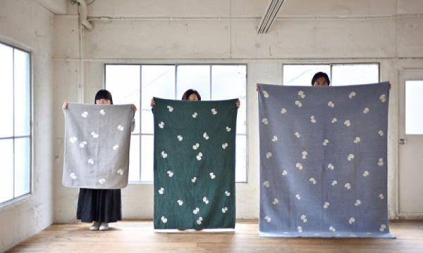 CHOUCHO Chenille Cotton Mini Blanket, 70x90cm, Gray