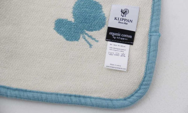 Chenille Cotton Blanket Mini CHOUCHO 70x90cm Blue