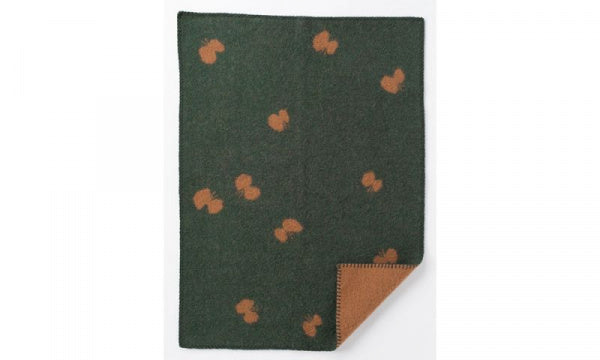 Wool Mini Blanket 65x90cm CHOUCHO Green x Beige