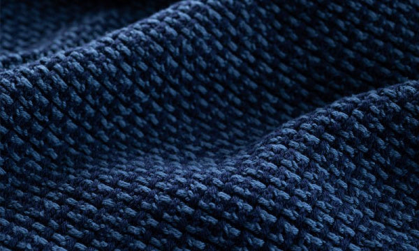 Cotton throw basket 130x180cm, blue