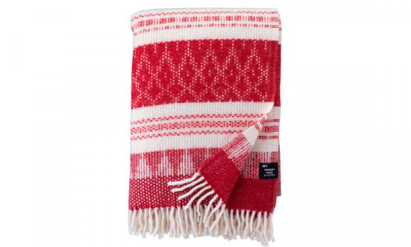 Freya Red Wool Throw 130x200cm