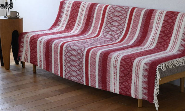 Freya Red Wool Throw 130x200cm