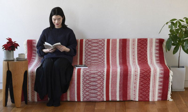 Freya Red Wool Throw 130x200cm