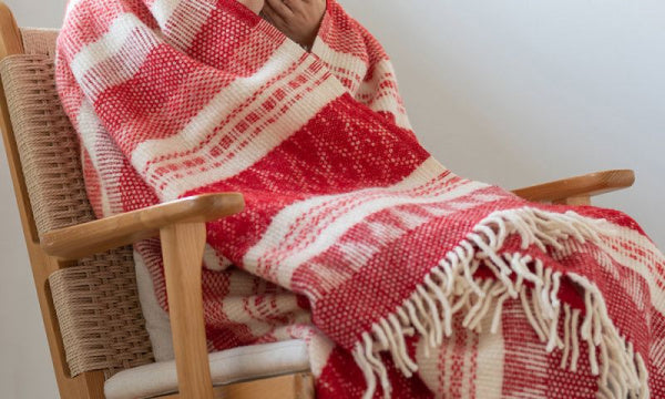 Freya Red Wool Throw 130x200cm