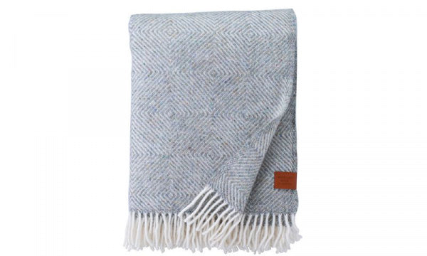 Wool throw 130x200cm, Goose Eye, Grey