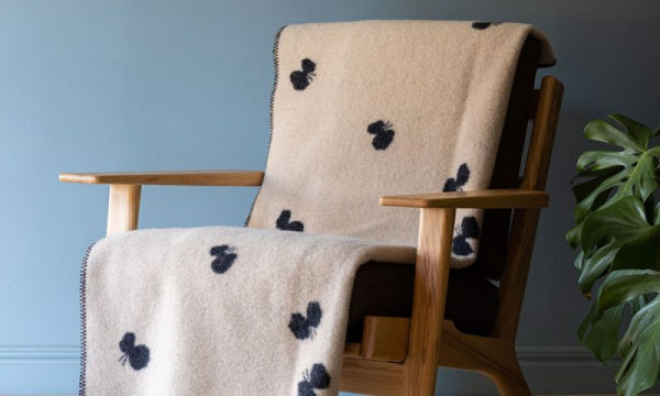 Wool half blanket 90x130cm CHOUCHO Black