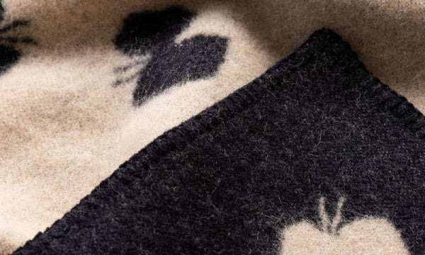 Wool half blanket 90x130cm CHOUCHO Black
